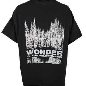 Vintage Wonder In The Wilderness T Shirt Mens Size XL Black Nature Tee New Life